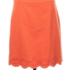 Talbots coral scallop embroidered skirt